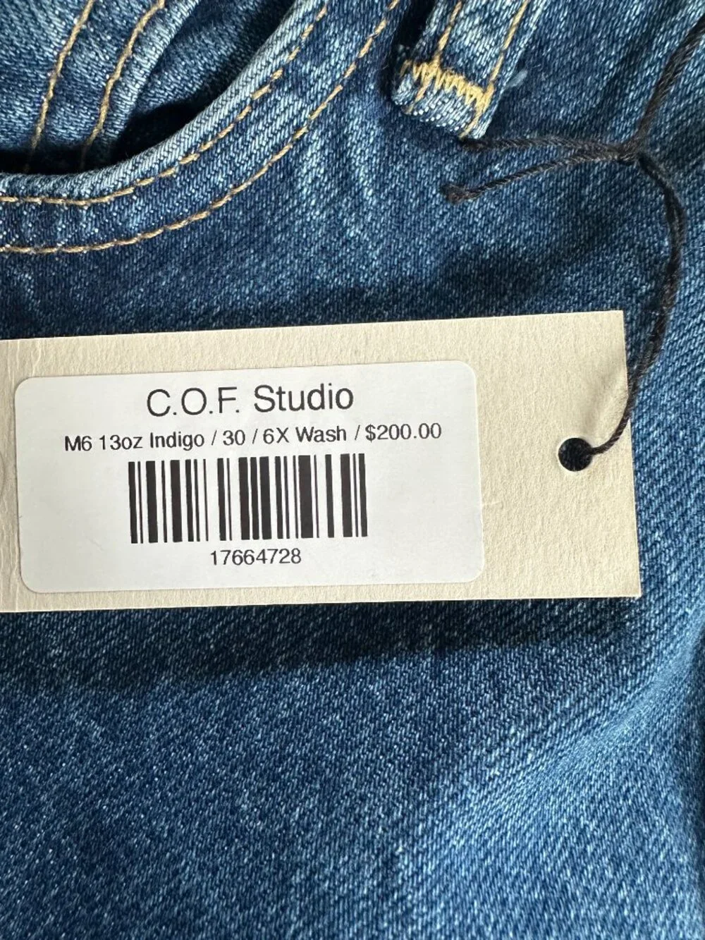 M6 Straight Fit Organic Jeans